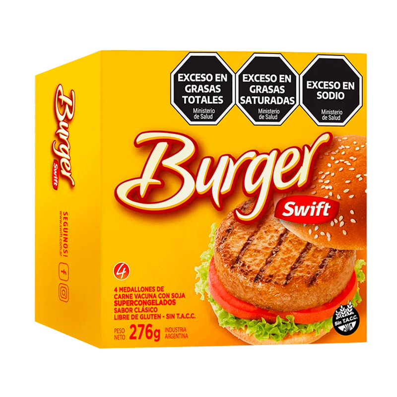 Medallones de Carne Swift Cajita 4 un x 69 grs - Hiram Alimentos Congelados