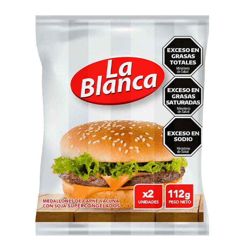 Medallones de carne La Blanca 2 un x 55 grs - Hiram Alimentos Congelados