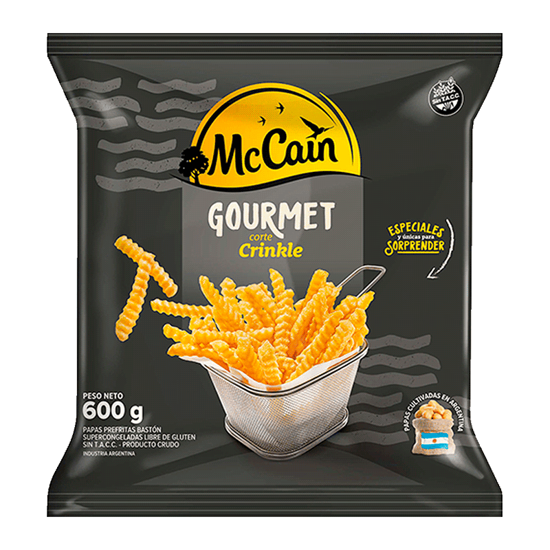 Papas McCain Crinkle  Paquete x 600 grs - Hiram Alimentos Congelados