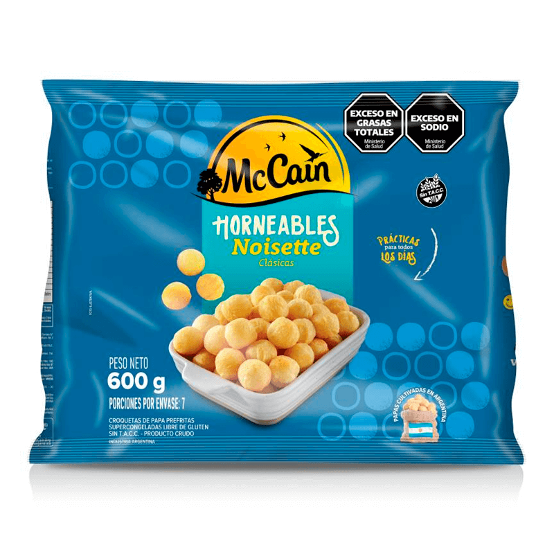 Papas McCain Noissettes  Paquete x 600 grs - Hiram Alimentos Congelados