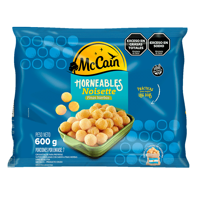 Papas McCain Noissettes Finas Hierbas Paquete x 600 grs - Hiram Alimentos Congelados
