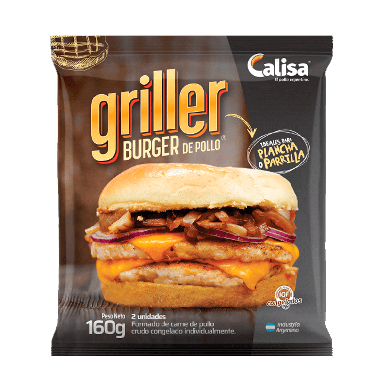 Hamburguesas de Pollo Calisa 2 un x 80 grs - Hiram Alimentos Congelados