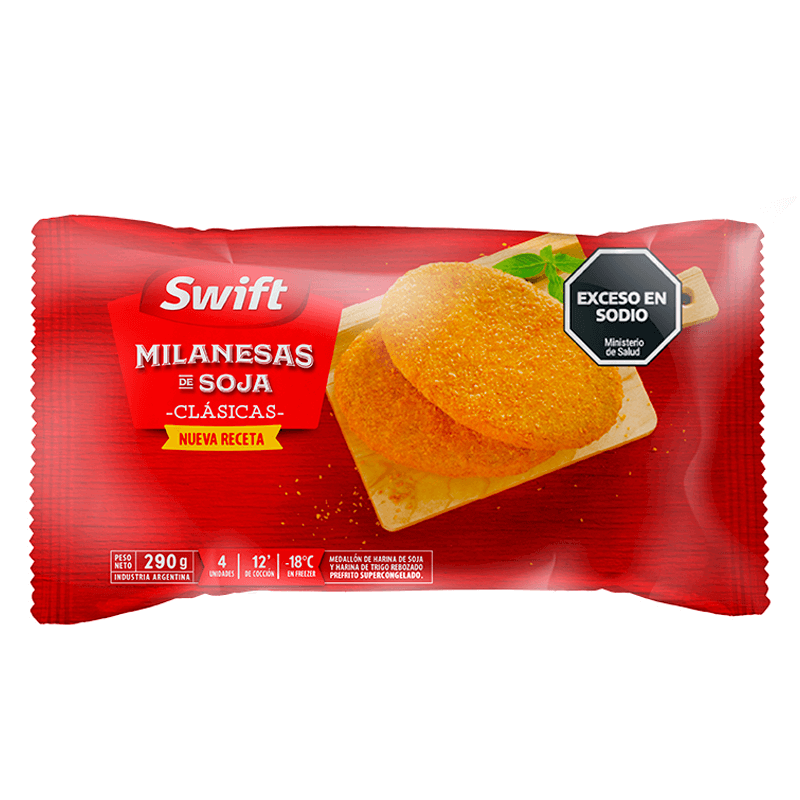 Milanesas de Soja Swift  Clásica Estuche 4 un x 80 grs - Hiram Alimentos Congelados