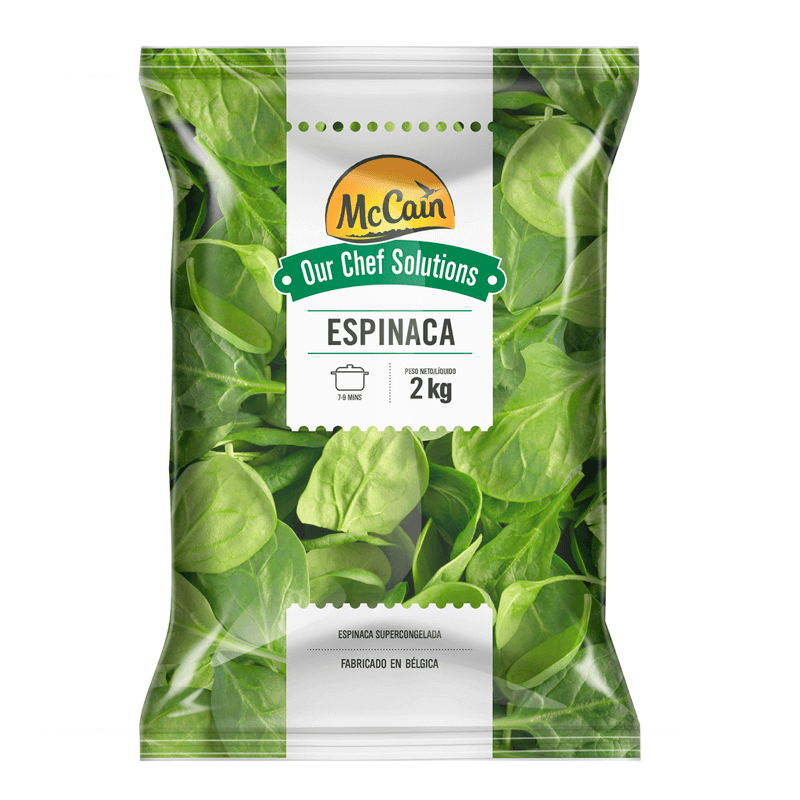 Espinaca IQF McCain Bolsa x 2 kgs - Vegetales - Hiram Alimentos Congelados