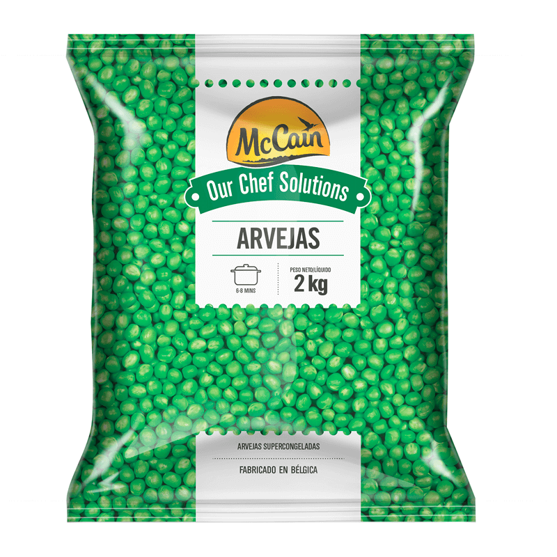 Arvejas IQF McCain Bolsa x 2 kgs- Vegetales - Hiram Alimentos Congelados