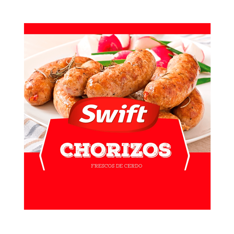 Chorizo fresco de Cerdo Swift Paquete x 400 grs - Hiram Alimentos Congelados