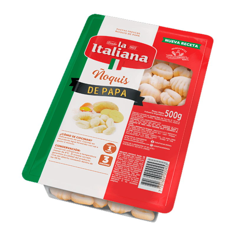 Ñoquis de papa La Italiana Bandeja X 500 grs - Hiram Alimentos Congelados