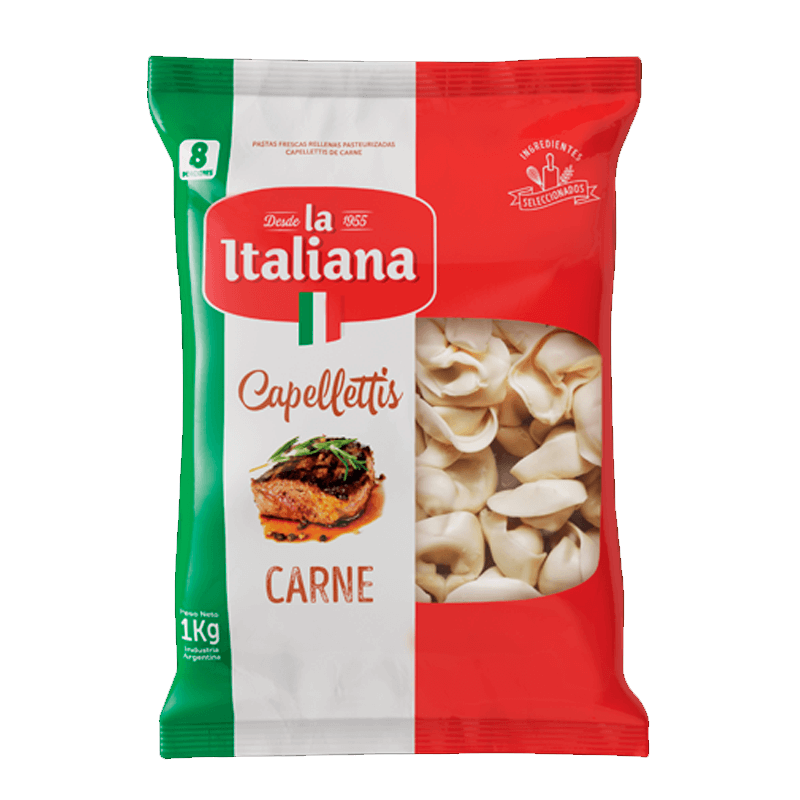 Capellettis Carne La Italiana Paquete x 1000 grs - Hiram Alimentos Congelados