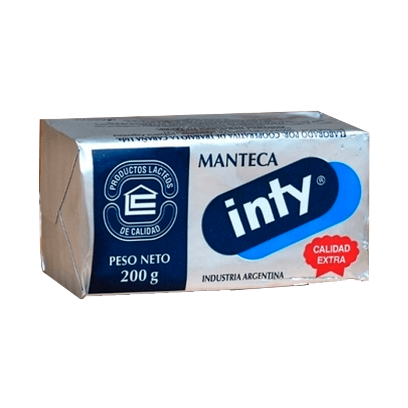 Manteca INTY Paquete x 200 grs - Sin TACC - Hiram Alimentos Congelados