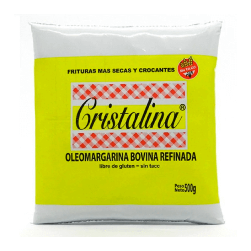 Oleo Margarina Refinado Cristalina Paquete x 500 grs - Hiram Alimentos Congelados