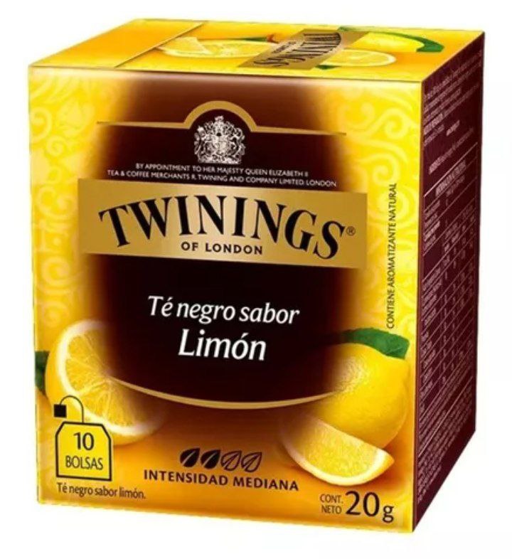 Té Twinings Lemon Tea Cajita 10 saquitos x 2 grs - Hiram Alimentos Congelados