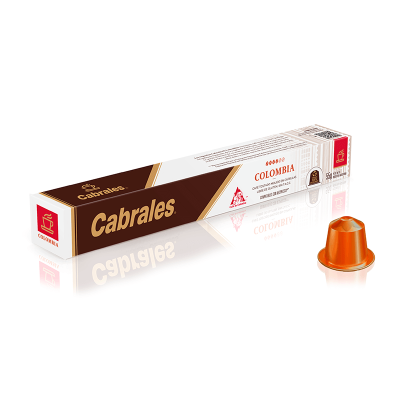 Café Cabrales Capsules Nespresso Colombia - Estuche 10 un x 5.5 grs - Hiram Alimentos Congelados