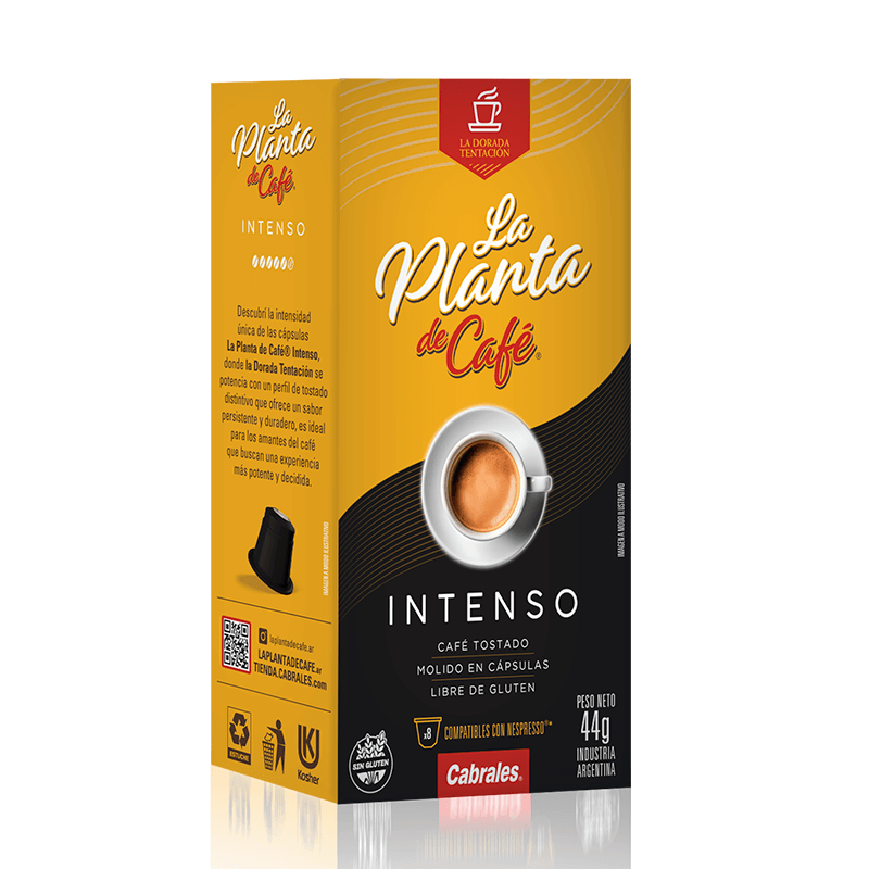 Café La Planta del Café Cápsulas Nespresso Tipo Intenso  Estuche 8 un x 5.7 - Hiram Alimentos Congelados