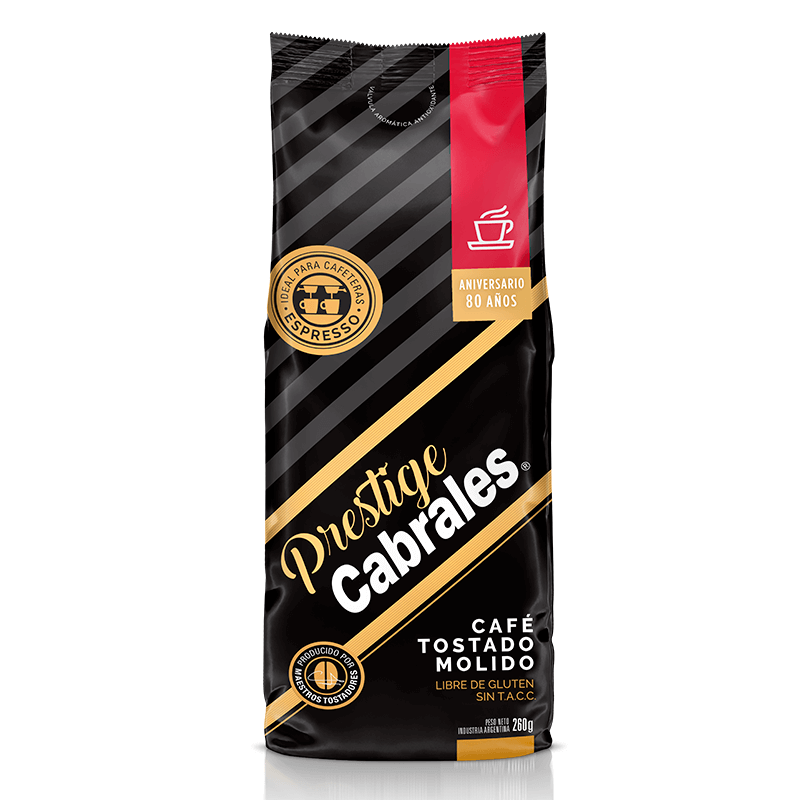Café Tostado Molido Cabrales Prestige Paquete x 250 grs - Sin azúcar - Hiram Alimentos Congelados