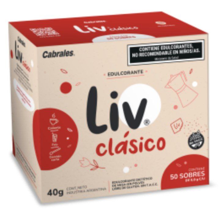 Endulzante LIV Clásico Caja 50 sobres x 0.8 grs - Hiram Alimentos Congelados