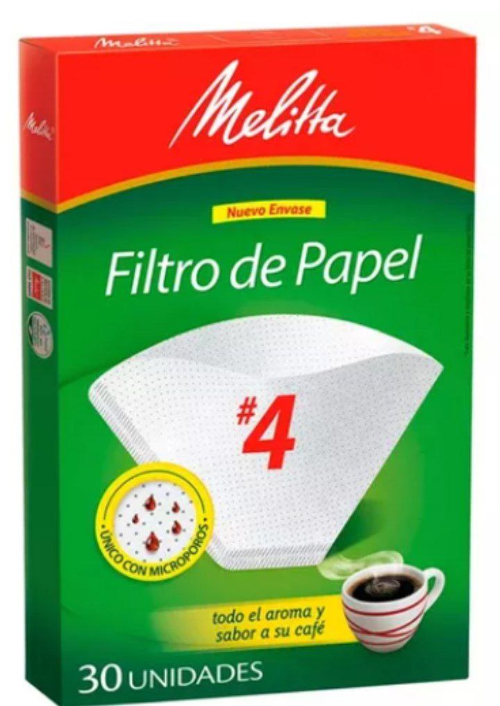 Filtros de papel Melitta nro 4 p/café - Caja x 30 un - Hiram Alimentos Congelados