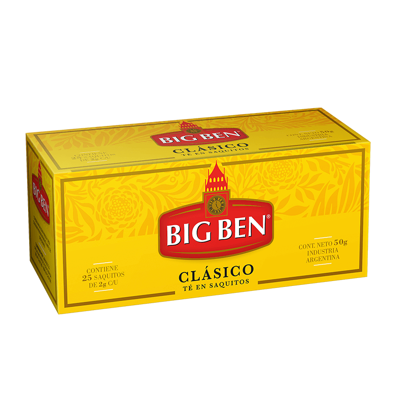 Té en saquitos Big Ben Caja 25 un x 2 grs - Hiram Alimentos Congelados