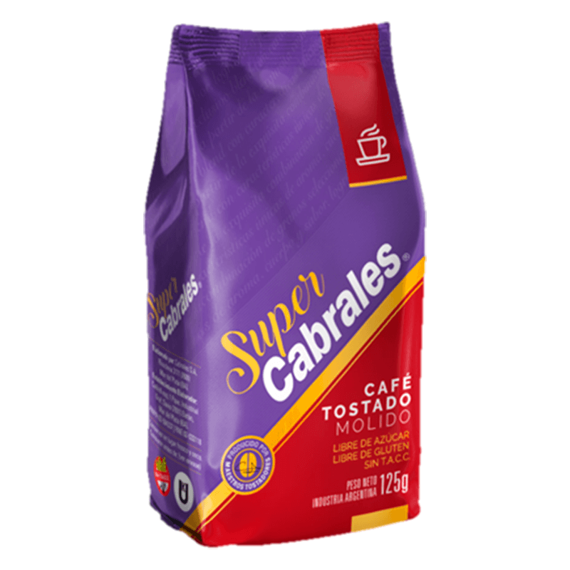 Café Tostado Molido Super Cabrales Paquete x 125 grs - Sin azúcar - Hiram Alimentos Congelados